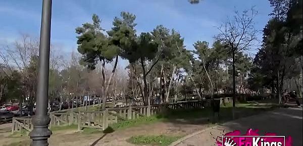  Teen loves showing her body and sucks cocks in public